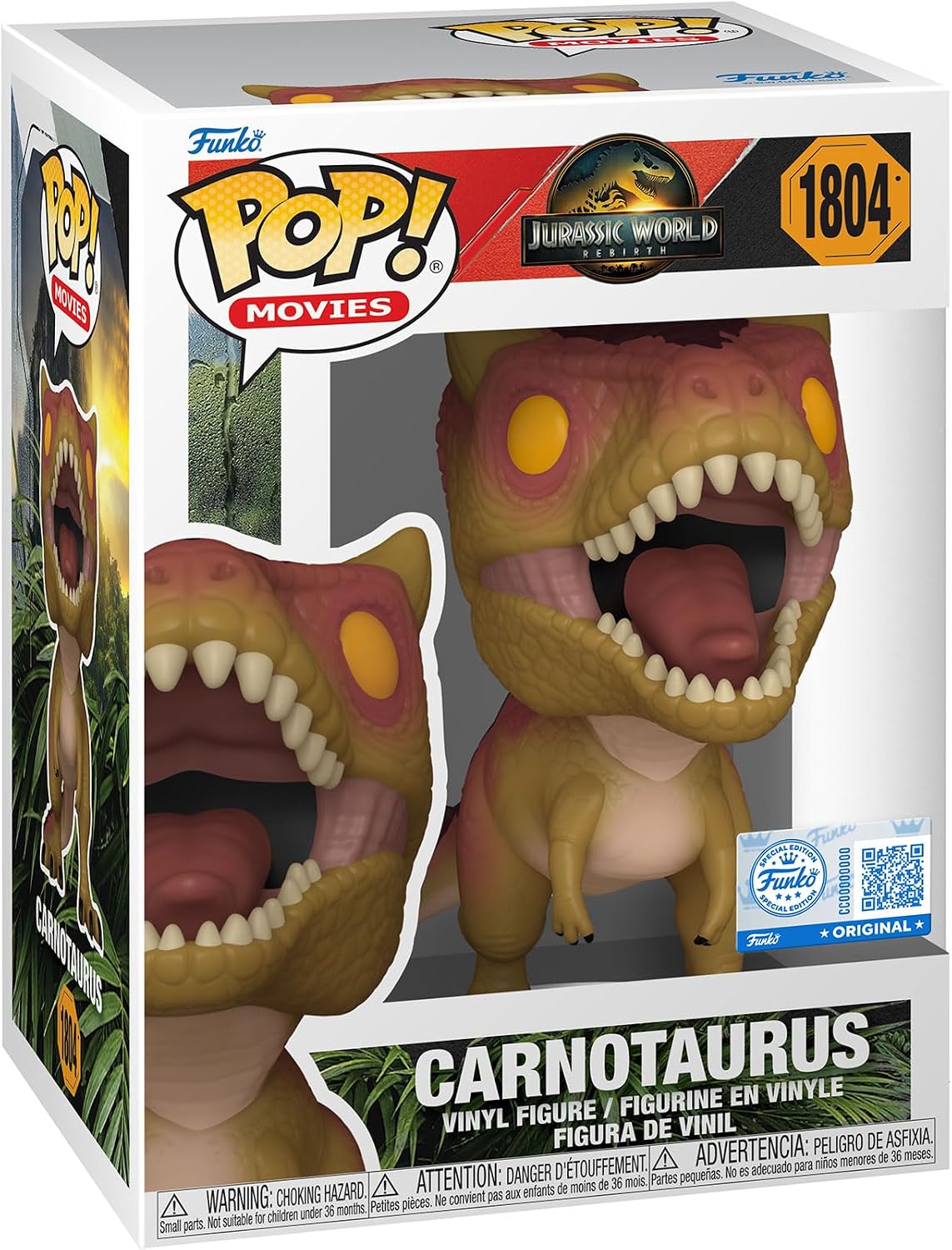 Jurassic World Rebirth POP! Movies Vinyl Figure Carnotaurus Exclusive 9 cm