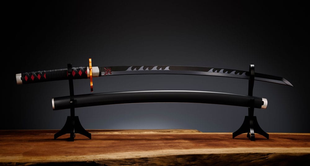 Demon Slayer: Kimetsu no Yaiba Proplica Replica 1/1 Nichirin Sword (Tanjiro Kamado) Kyojuro Rengoku´s Sword Gueard Ver. 88 cm Bandai Tamashii Nations