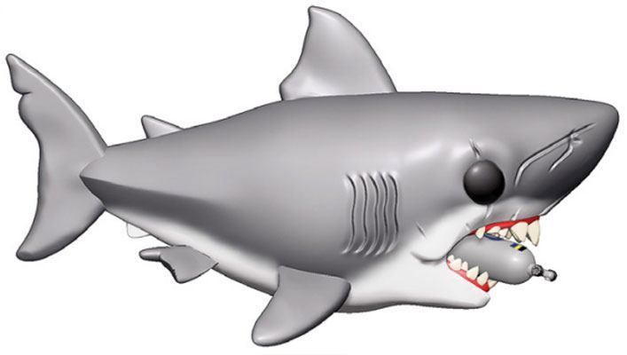 Jaws Oversized POP! Movies Vinyl Figure Jaws with Diving Tank 15 cm Funko