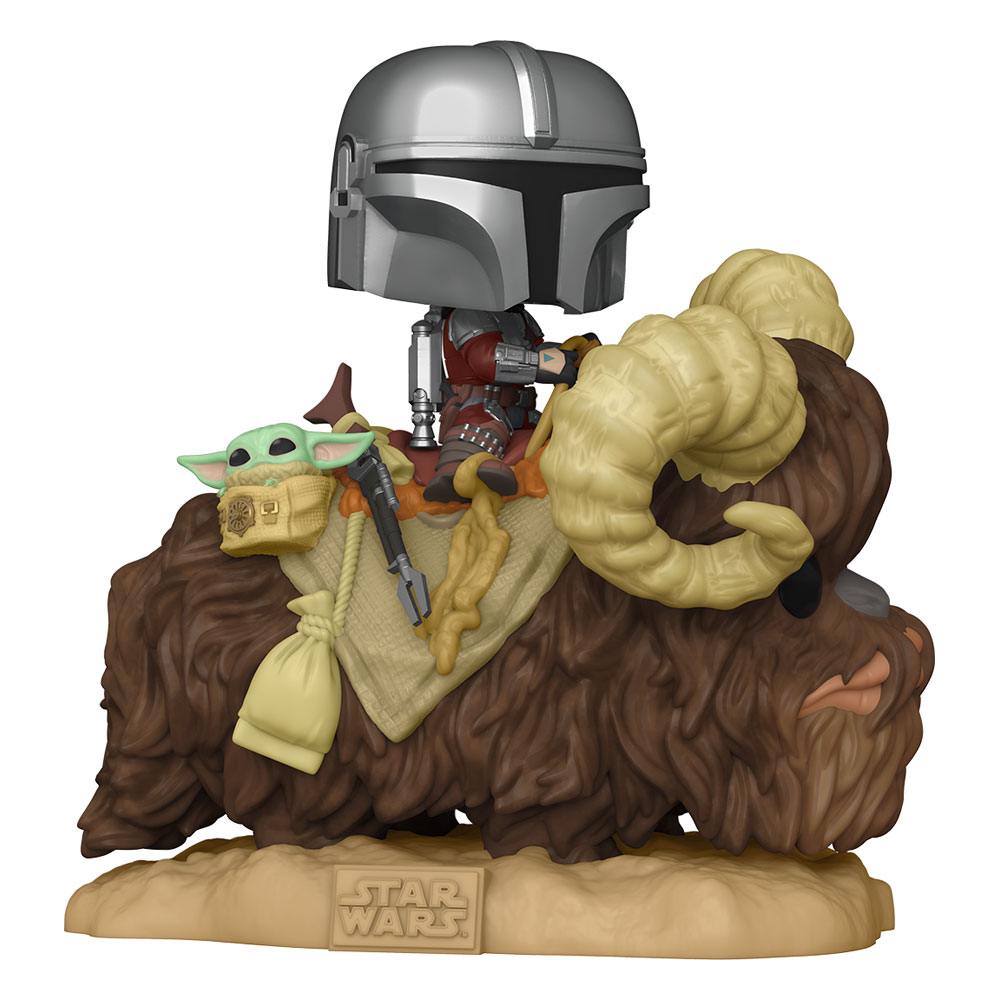 Star Wars The Mandalorian POP! Deluxe Vinyl Figure The Mandalorian on Wantha with Child in Bag 9 cm Funko