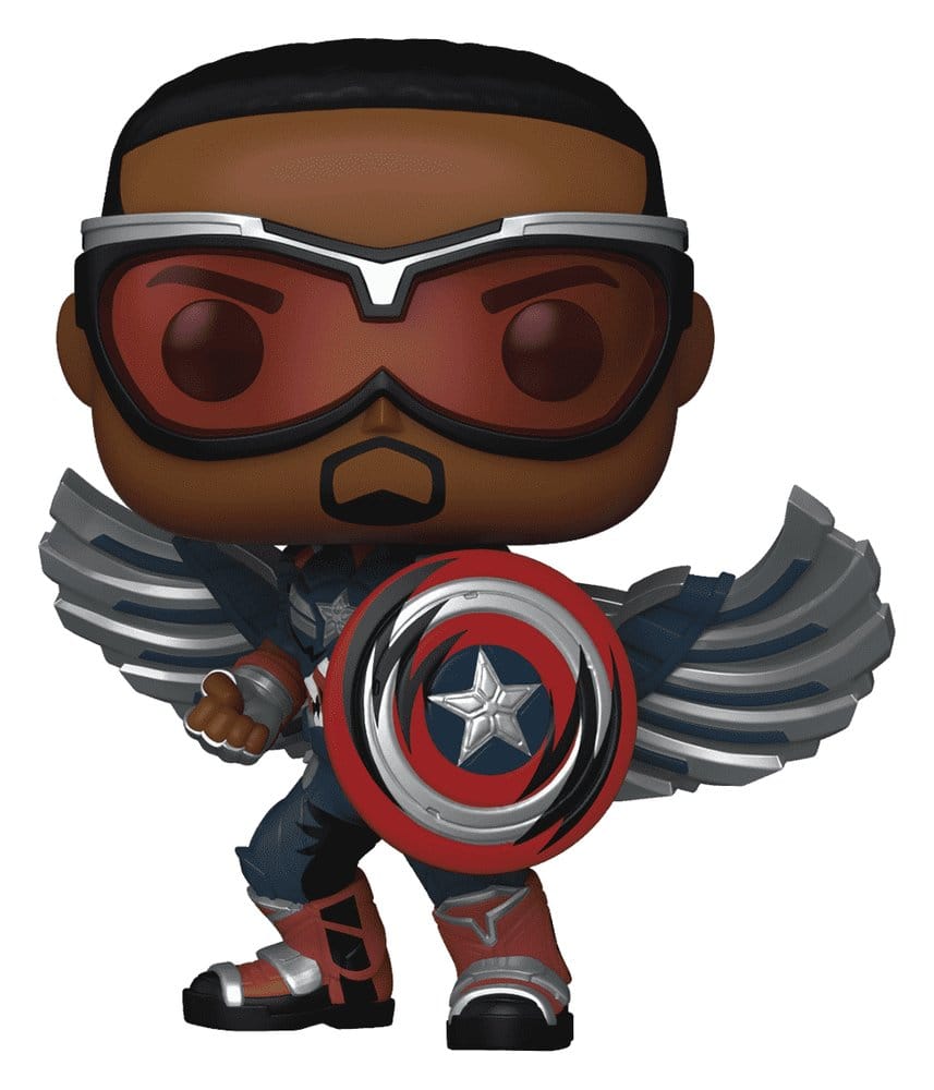 Marvel POP! Comics Vinyl Figure Captain America (Sam Wilson) (Comic Deco) Exclusive 9 cm Funko