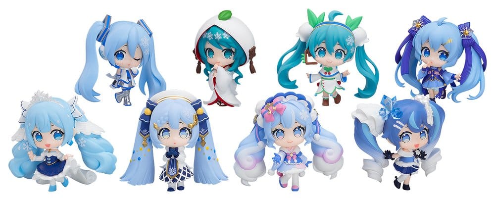 Character Vocal Series 01: Hatsune Miku Mini Figure Snow Miku All Stars Figure Collection Vol. 2 8 cm Blind Box Assortment (8) Good Smile Company