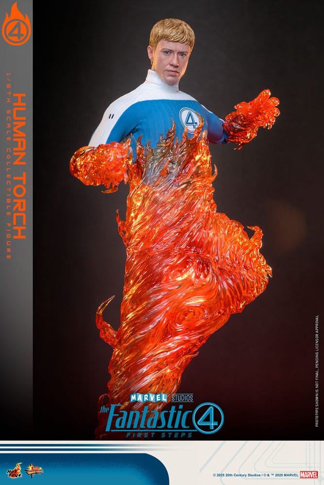 The Fantastic Four: First Steps Movie Masterpiece Action Figure 1/6 Human Torch 30 cm