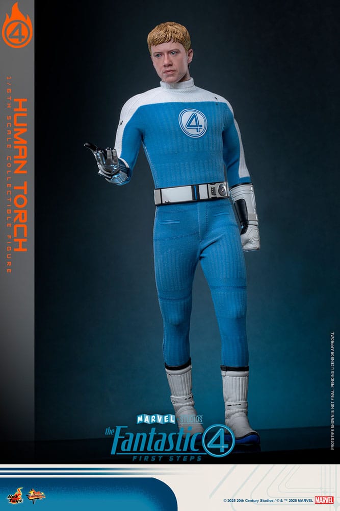 The Fantastic Four: First Steps Movie Masterpiece Action Figure 1/6 Human Torch 30 cm