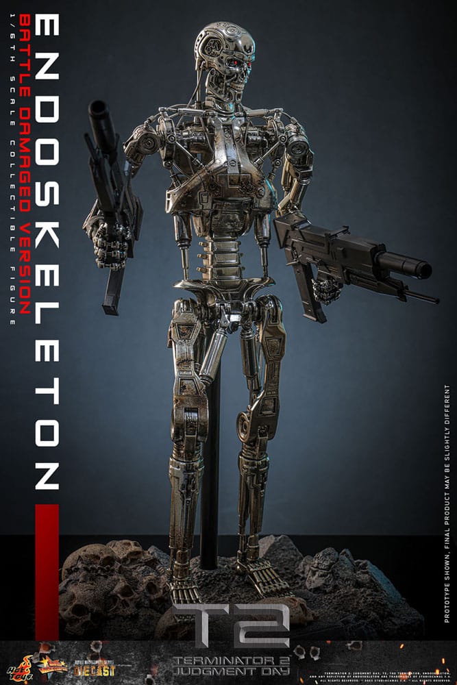 Terminator 2: Judgment Day Movie Masterpiece Die-cast Action Figure 1/6 Endoskeleton (Battle Damaged Version) 31 cm
