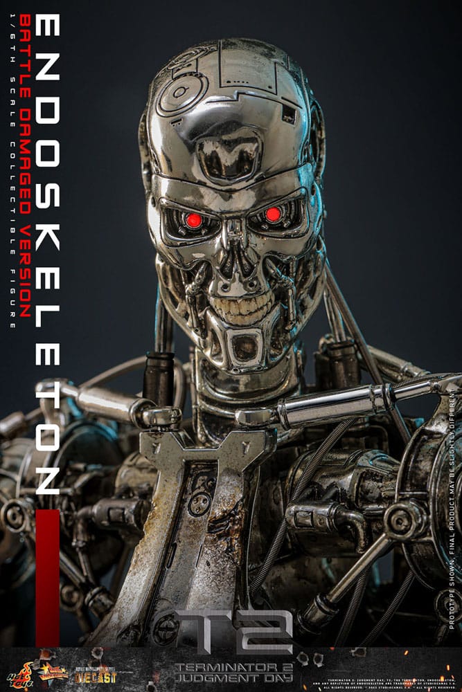 Terminator 2: Judgment Day Movie Masterpiece Die-cast Action Figure 1/6 Endoskeleton (Battle Damaged Version) 31 cm