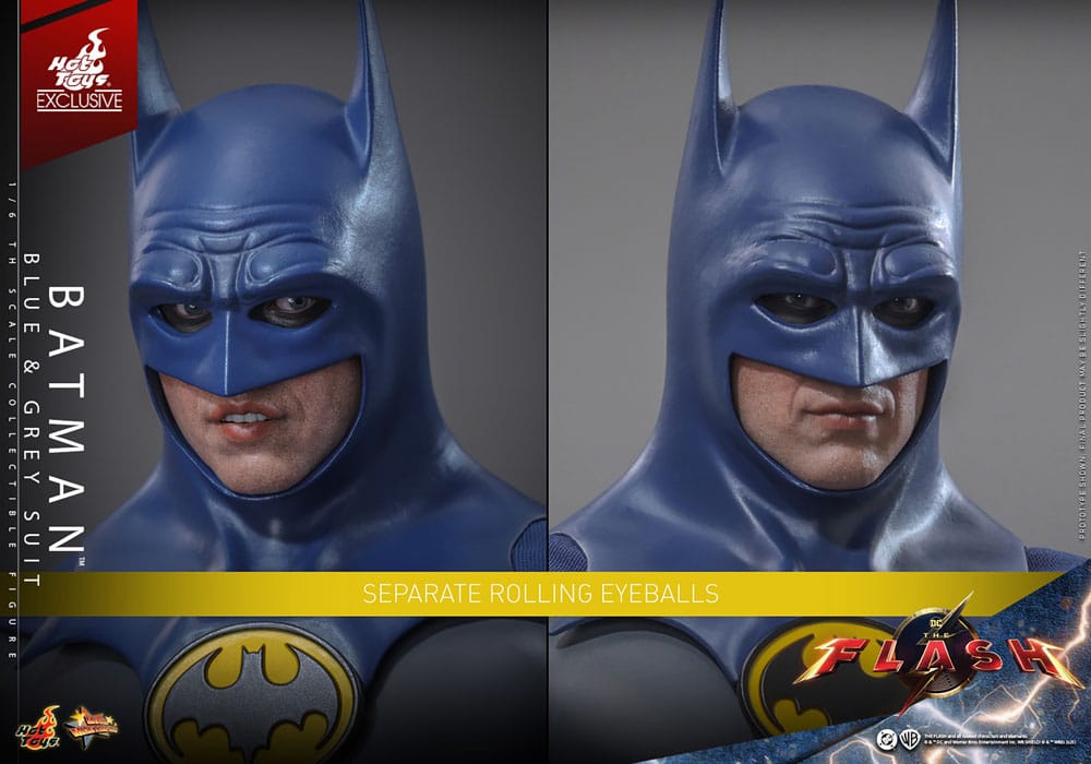 The Flash Movie Masterpiece Action Figure 1/6 Batman (Blue & Grey Suit) Limited Edition Hot Toys Exclusive 30 cm