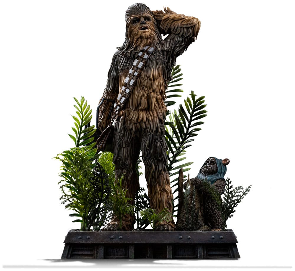 Star Wars Episode VI Art Scale Statue 1/10 Chewbacca and Tokkat 22 cm Iron Studios