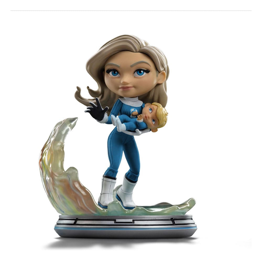 Fantastic Four Mini Co. PVC Figure Invisible Woman and Franklin 15 cm Iron Studios