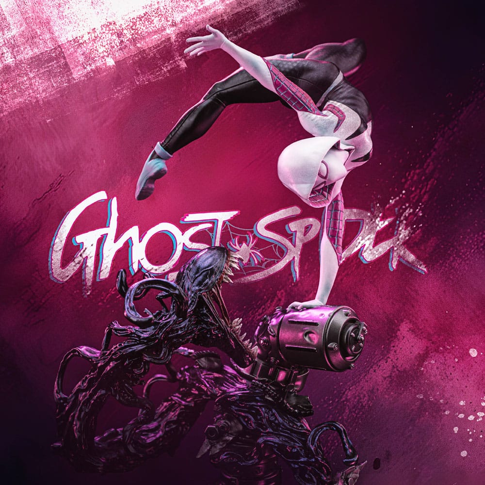 Spider-Man vs Villains Art Scale Statue 1/10 Ghost Spider Diorama 34 cm