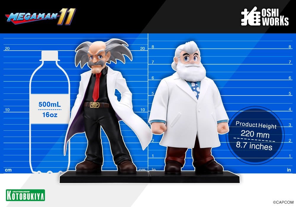 Mega Man Oshi Works PVC Figures 2-Pack Dr. Wily &amp; Dr. Light