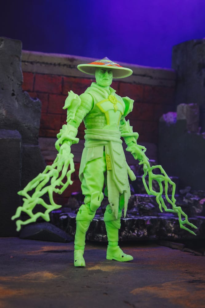 Mortal Kombat Action Figure Glow in the Dark Edition Raiden (Gold Label) 18 cm
