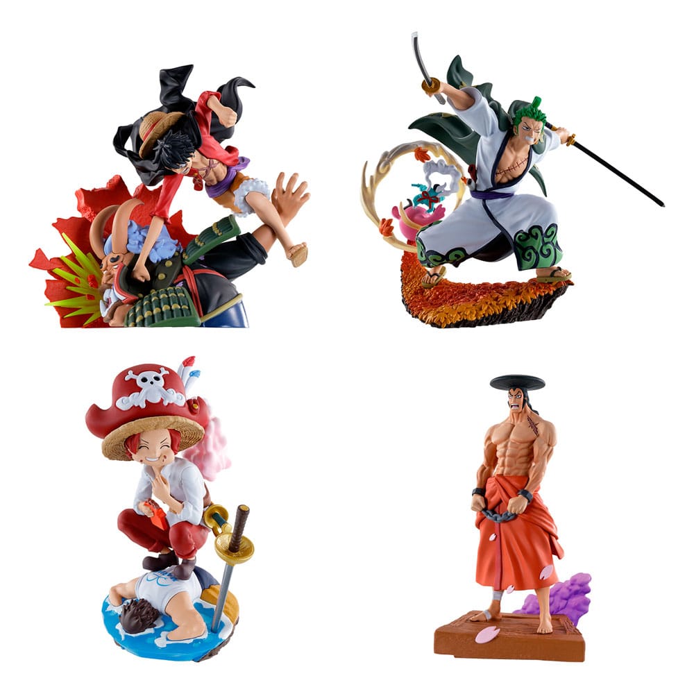 One Piece Petitrama PVC Mini Statue Logbox Re Birth Wano Kuni Vol. 1 Set 9 cm Megahouse