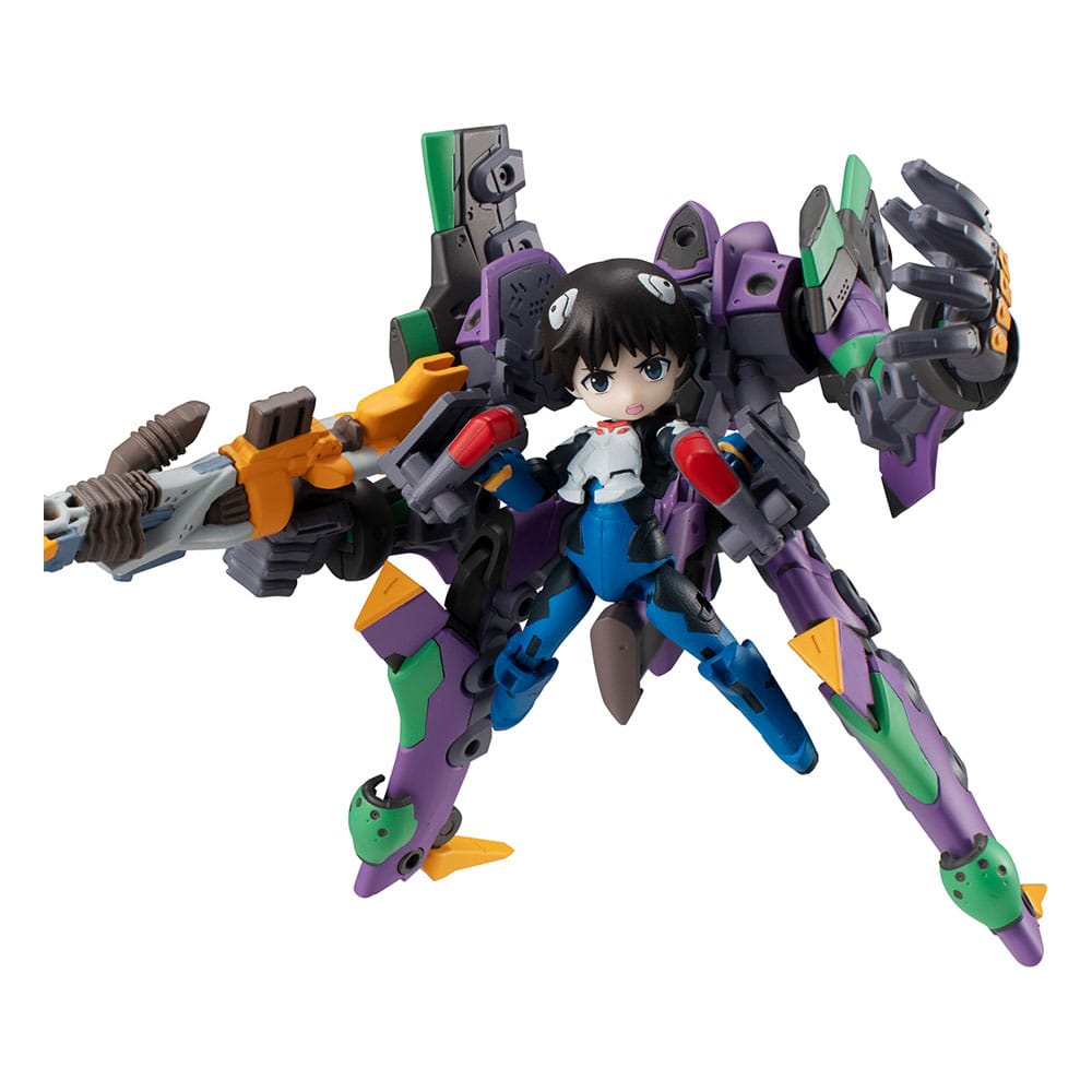 Evangelion Desktop Army Figure Shinji Ikari & Evangelion No. 1 New Theatrical Edition 15 cm Megahouse