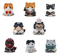 Bleach Mega Cat Project Minifigures 3 cm Thousand-Year Blood War Bleach Nyan Blind Box Display (8) (Repeat) Megahouse
