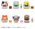One Piece Mega Cat Project Mini Figures NyanPieceNyan! Diner! 3 cm Blind Box Display (6) Megahouse