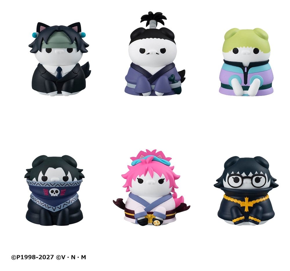 Hunter x Hunter Mega Cat Project Mini Figures Nyanter x Nyanter the Phantom Troupe x Cat 3 cm Blind Box Display (8) Megahouse