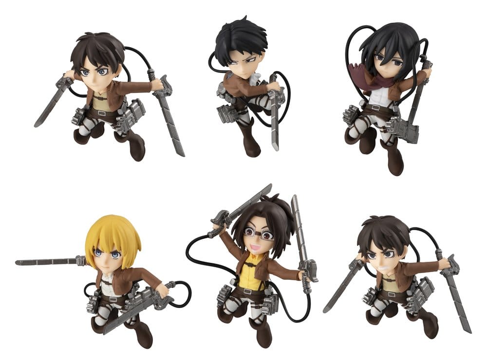 Attack on Titan Tobimas Mini Figures Pack of 6 (with gift) Megahouse