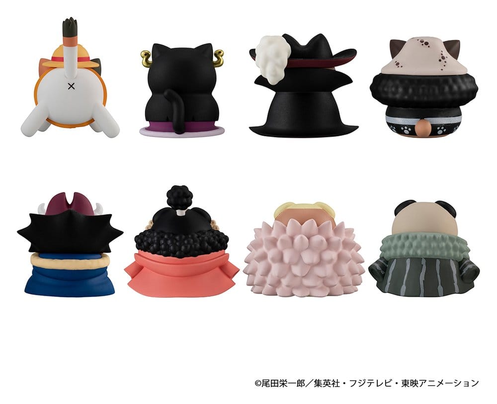One Piece Mega Cat Project Nyan Piece Nyan! Luffy & the Seven Warlords of the Sea Mini Figures 3 cm Blind Box Display (8) (Repeat)