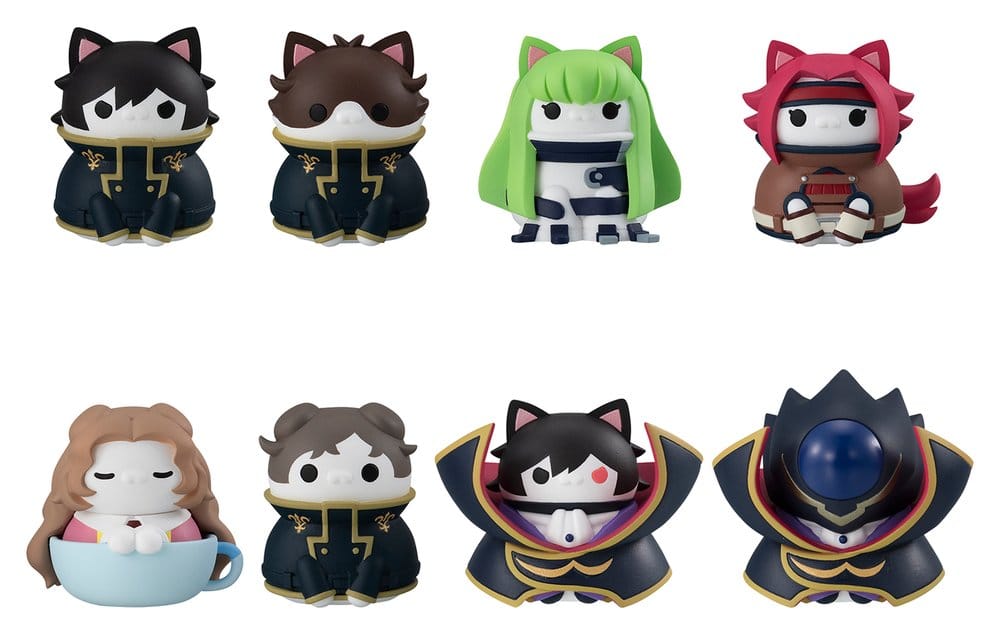 Code Geass: Lelouch of the Rebellion Mega Cat Project Mini Figures Code Genyass 3 cm Blind Box Assortment (8) Megahouse