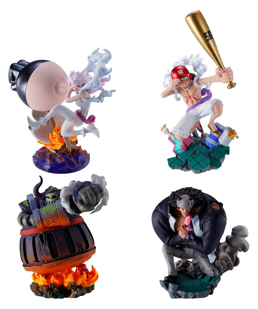 One Piece Petitrama series LOGBOX RE BIRTH Ver. Egghead 02 Mini Figures 8 cm Blind Box Display (4) Megahouse