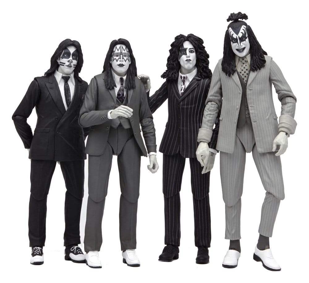 KISS Action Figures 4-Pack Dressed to Kill Album Cover 18 cm NECA