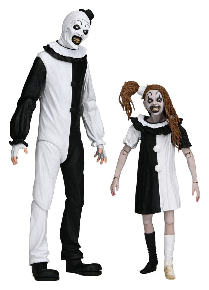 Terrifier 2 2-Pack Action Figures Ultimate Art the Clown & Little Pale Girl 18 cm NECA