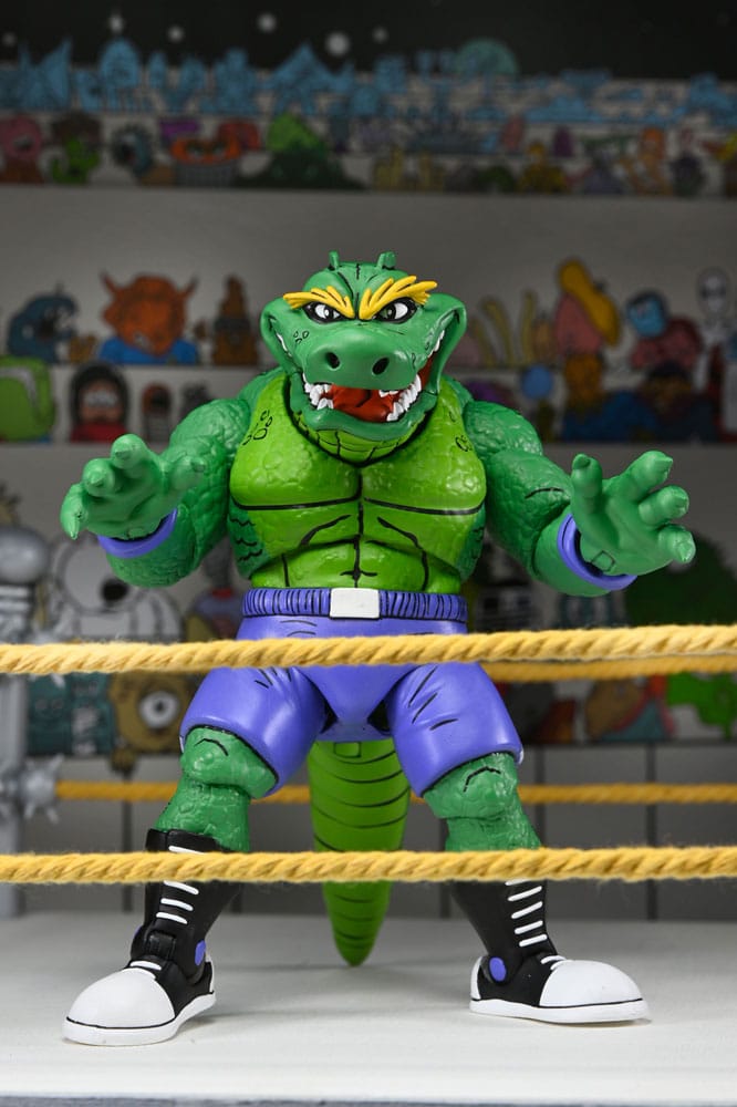 Teenage Mutant Ninja Turtles (Archie Comics) Action Figure Stump Wrestling Leatherhead 18 cm NECA
