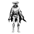 Teenage Mutant Ninja Turtles Action Figure Elite Foot Ninja Guard Black & White 18 cm NECA