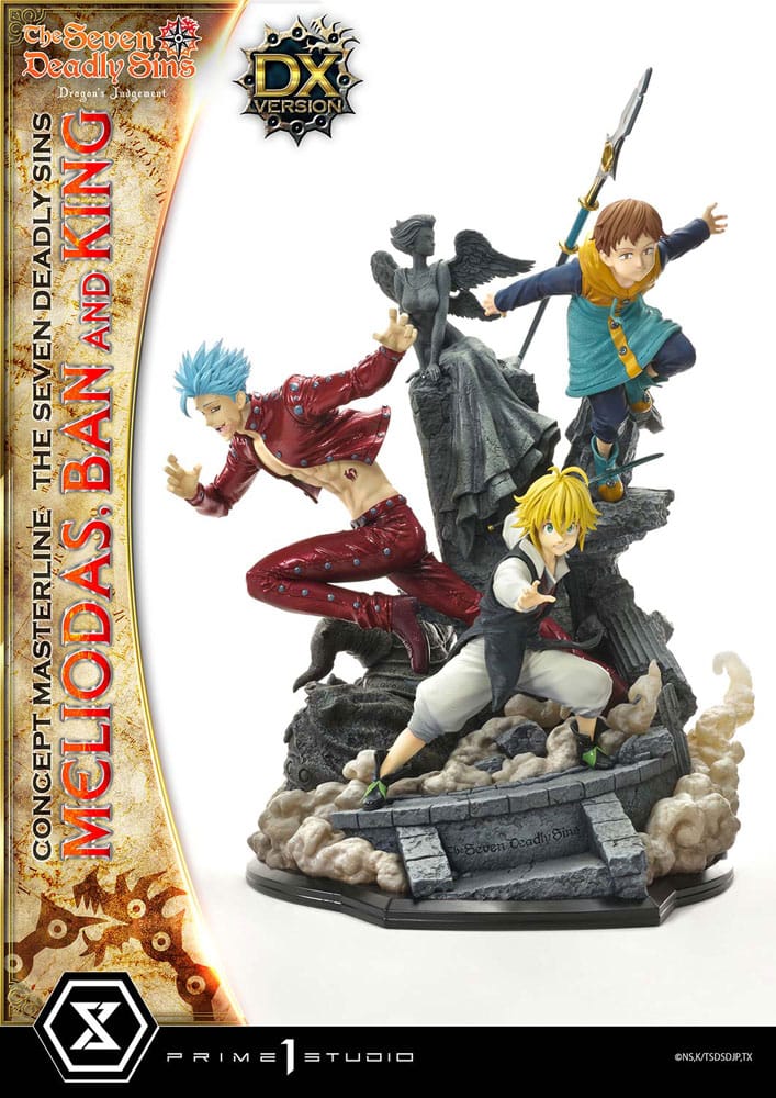Seven Deadly Sins Concept Masterline Series Statue Meliodas, Ban and King Deluxe Version 55 cm Prime 1 Studio
