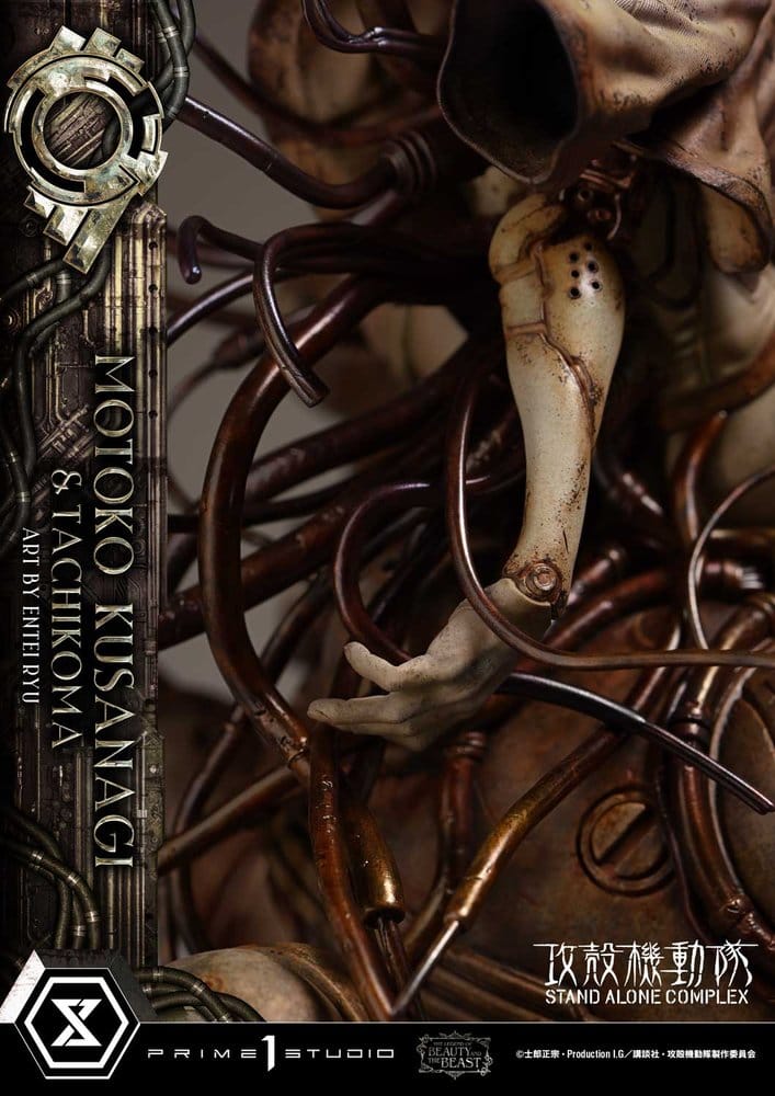Ghost in the Shell Stand Alone Complex The Legend of Beauty and the Beast Statue 1/4 Motoko Kusanagi & Tachikoma Art by Entei Ryu Bonus Version 53 cm