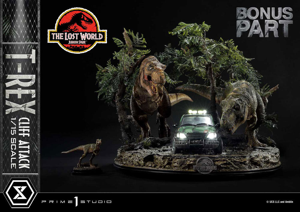 Jurassic World: The Lost World Statue 1/15 T-Rex Cliff Attack Bonus Version 53 cm Prime 1 Studio