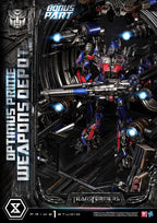 Transformers: Dark of the Moon (Film) Museum Masterline Statue Optimus Prime Weapons Depot Bonus Version 127 cm