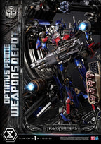 Transformers: Dark of the Moon (Film) Museum Masterline Statue Optimus Prime Weapons Depot Bonus Version 127 cm