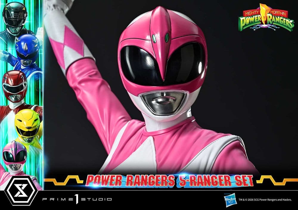 Mighty Morphin Power Rangers Premium Masterline Set of 5 Statues 1/4 Deluxe Bonus Version 62 cm