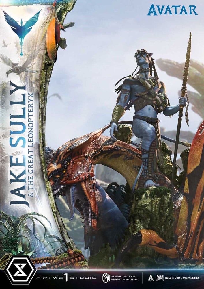 Avatar (Film) Real Elite Masterline Series Statue 1/4 Jake Sully & The Great Leonopteryx 87 cm