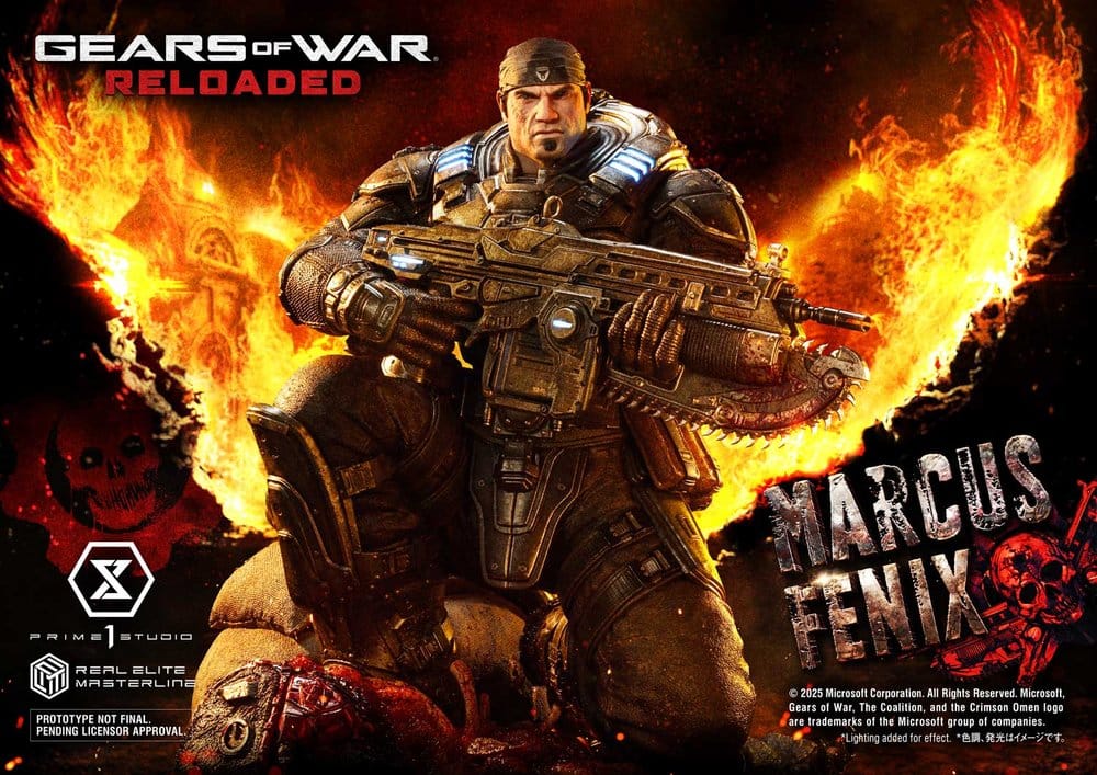 Gears of War: Reloaded Real Elite Masterline Series Statue 1/3 Marcus Fenix Regular Version 97 cm