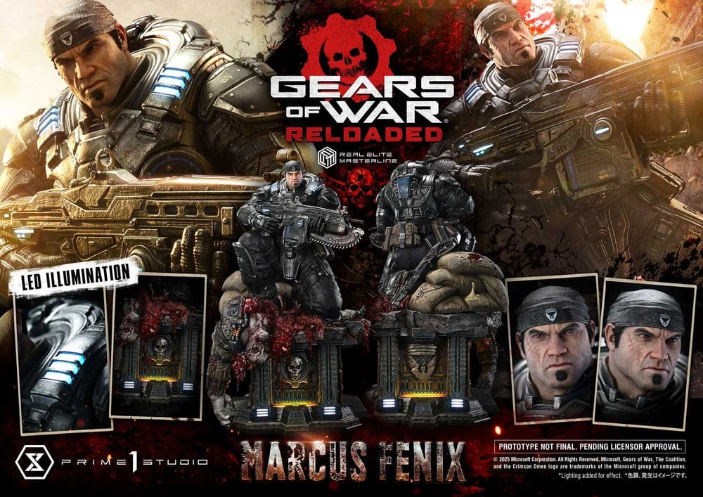 Gears of War: Reloaded Real Elite Masterline Series Statue 1/3 Marcus Fenix Regular Version 97 cm