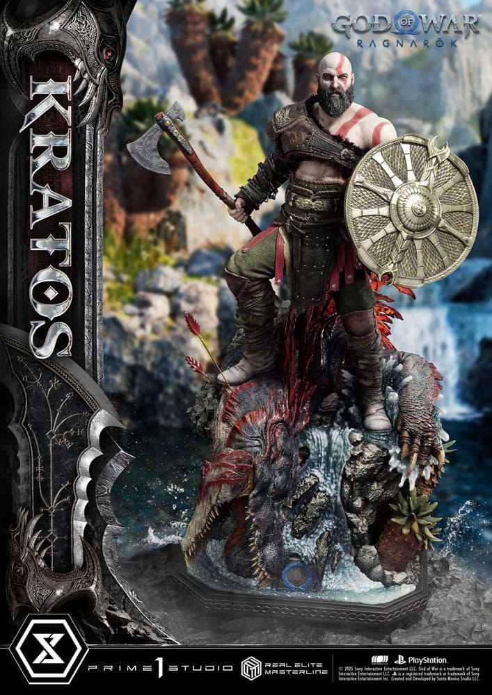 God of War: Ragnarok Real Elite Masterline Series Statue 1/3 Kratos Regular Version 95 cm