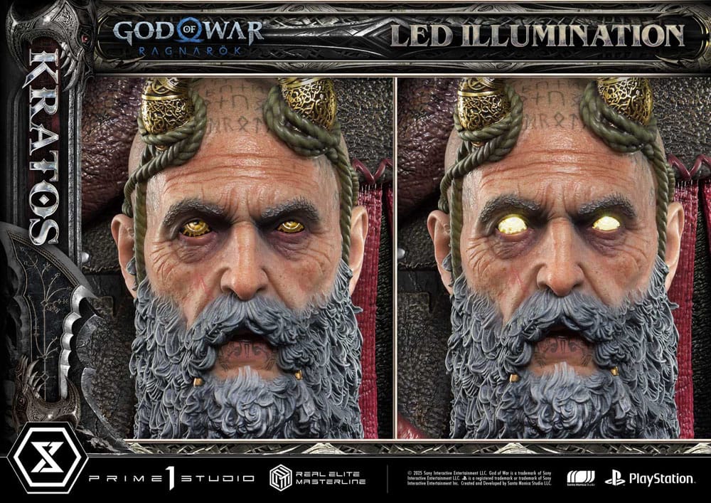 God of War: Ragnarok Real Elite Masterline Series Statue 1/3 Kratos Regular Version 95 cm