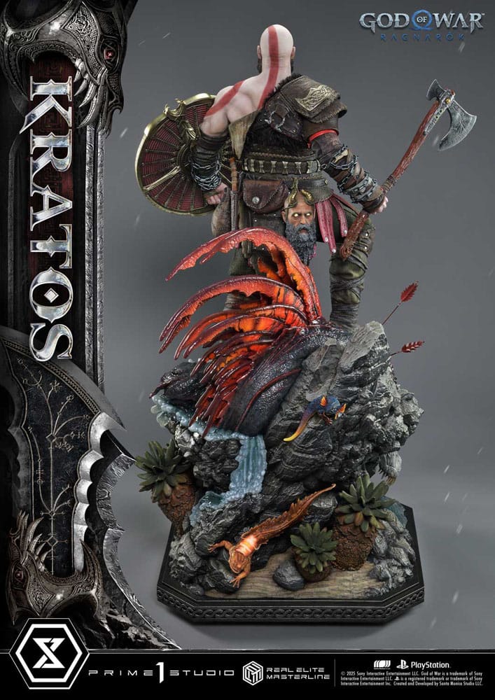 God of War: Ragnarok Real Elite Masterline Series Statue 1/3 Kratos Regular Version 95 cm
