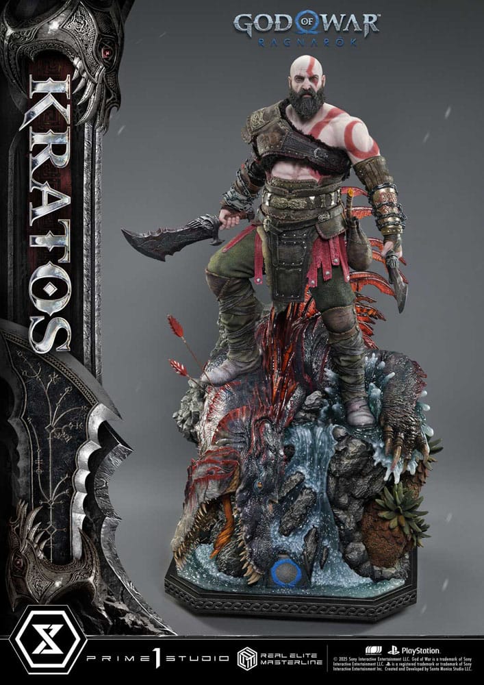 God of War: Ragnarok Real Elite Masterline Series Statue 1/3 Kratos Regular Version 95 cm