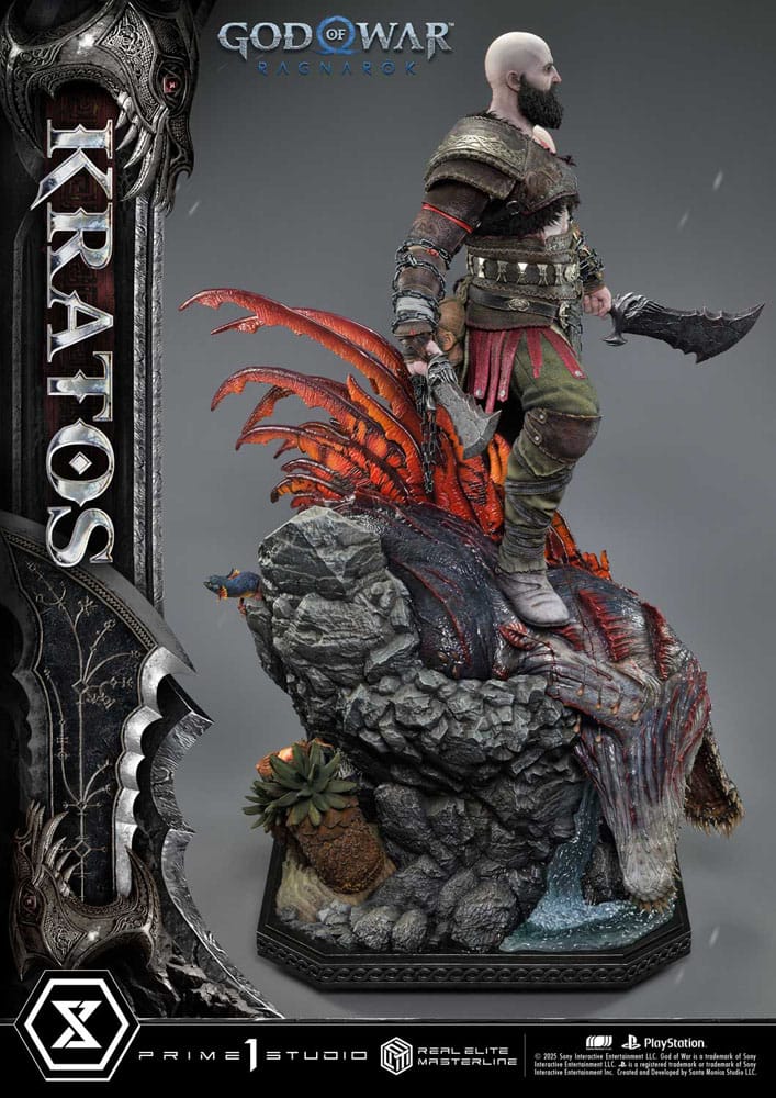 God of War: Ragnarok Real Elite Masterline Series Statue 1/3 Kratos Regular Version 95 cm