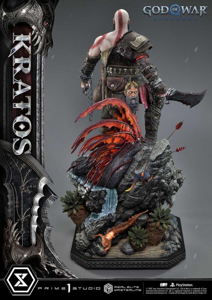 God of War: Ragnarok Real Elite Masterline Series Statue 1/3 Kratos Regular Version 95 cm