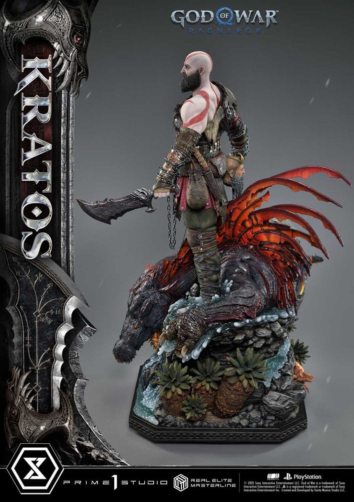 God of War: Ragnarok Real Elite Masterline Series Statue 1/3 Kratos Regular Version 95 cm