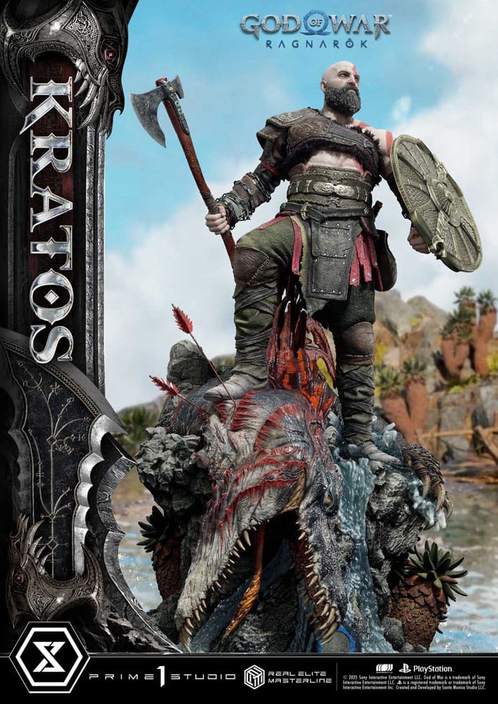 God of War: Ragnarok Real Elite Masterline Series Statue 1/3 Kratos Regular Version 95 cm