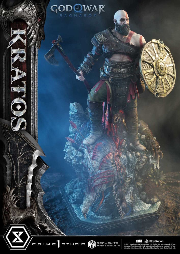 God of War: Ragnarok Real Elite Masterline Series Statue 1/3 Kratos Regular Version 95 cm