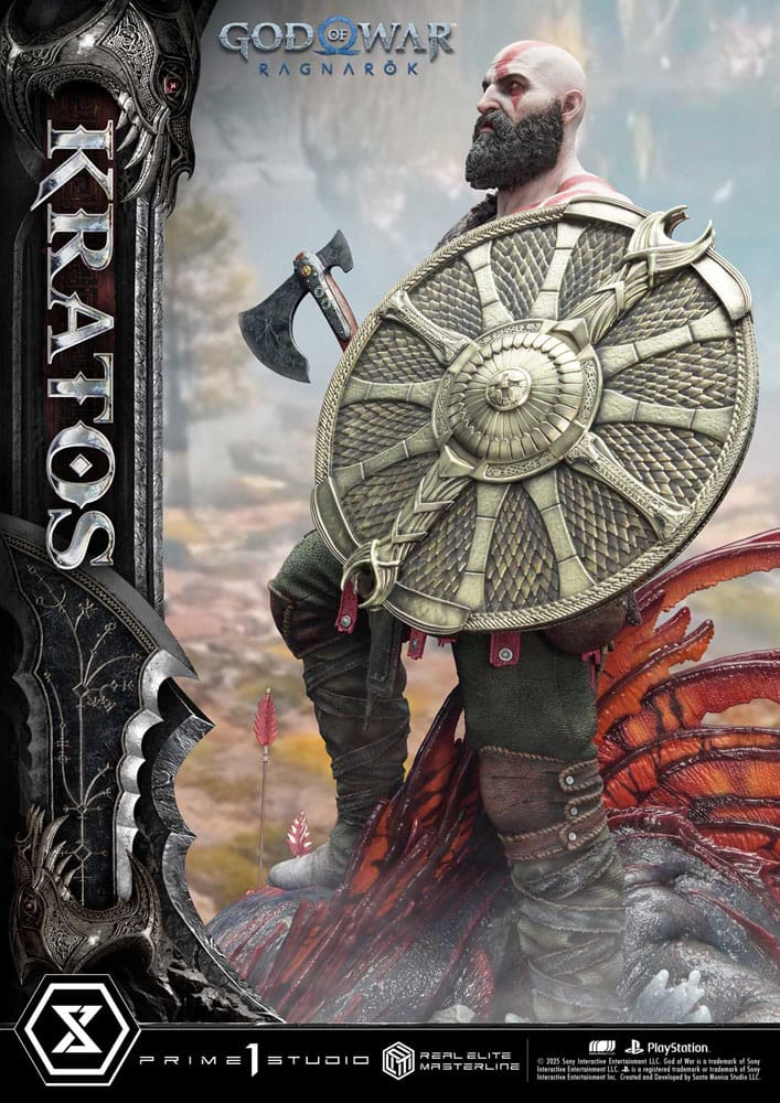 God of War: Ragnarok Real Elite Masterline Series Statue 1/3 Kratos Regular Version 95 cm