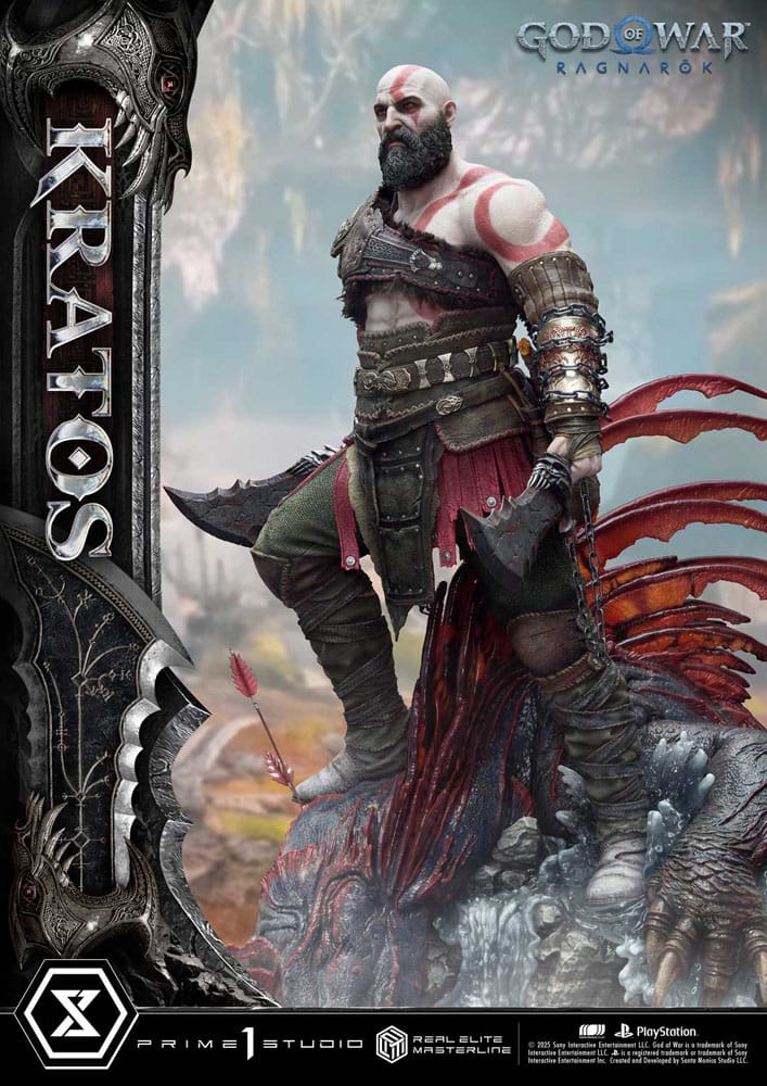God of War: Ragnarok Real Elite Masterline Series Statue 1/3 Kratos Regular Version 95 cm