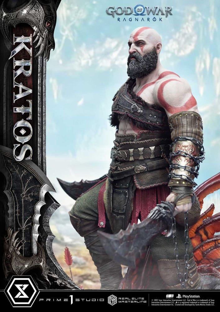 God of War: Ragnarok Real Elite Masterline Series Statue 1/3 Kratos Regular Version 95 cm